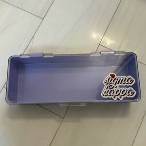 Purple Storage Bin with Sigma Kappa Decal